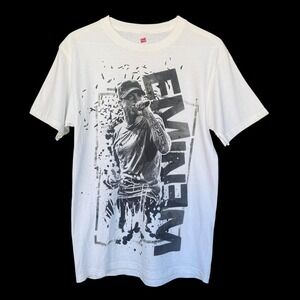 Hanes Shirt Mens Small White Eminem Heavyweight Graphic Rap Hip Hop Tee